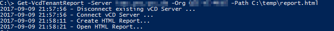 vCloud Director Tenant HTML Report - Get-VcdTenantReport