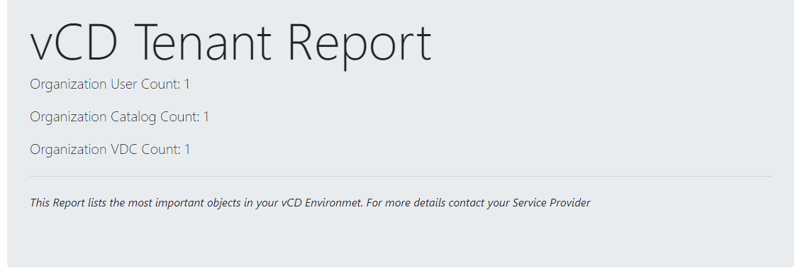 Using PowerShell to create a vCloud Director Tenant HTML Report
