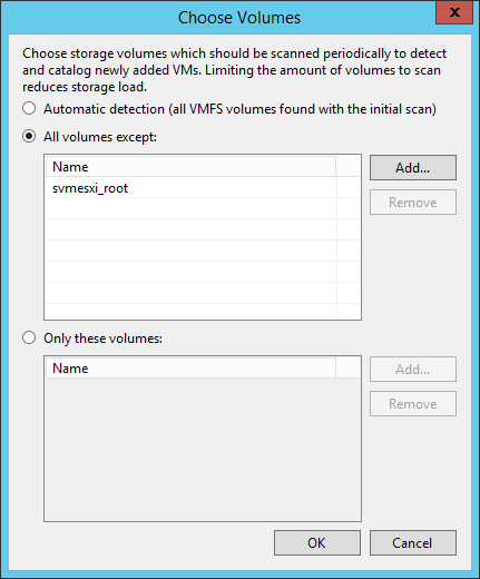 Veeam NetApp Backup from Storage Snapshot - Filter NetApp Volumes