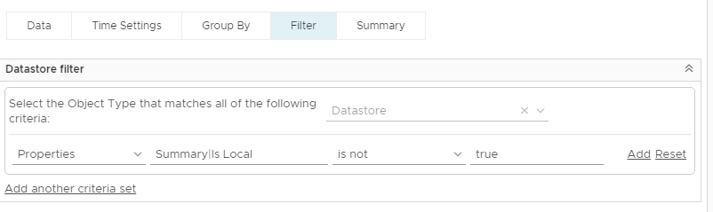 vRealize Operations Manager - Datastore Overprovisioning - Custom View Filter