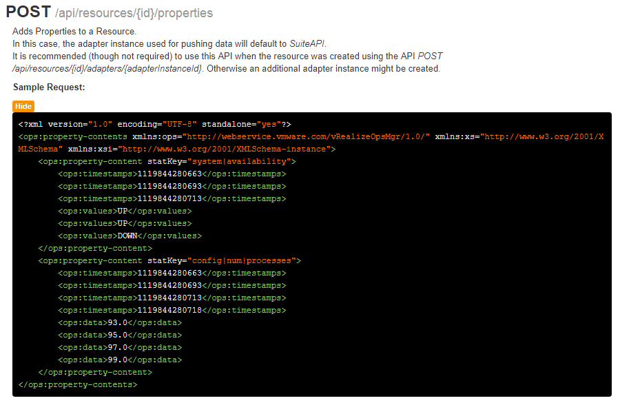 Veeam Integration with vRealize Operations Manager - API Documentation addProperties