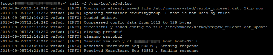 NSX Troubleshooting - Management and Control Plane - vsfwd.log