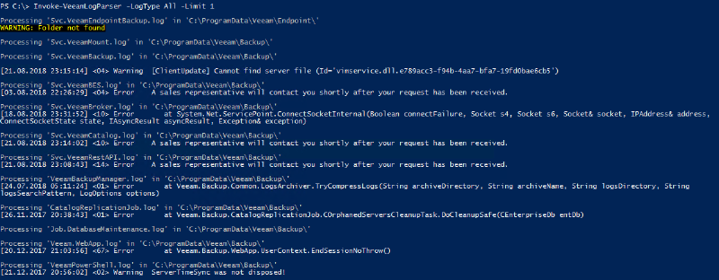 Featured image of post Veeam log file analysis with PowerShell