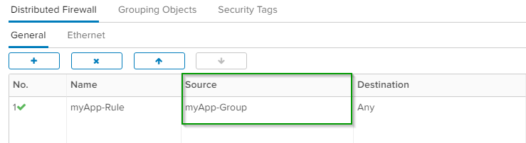 vCloud Director Dynamic Security Group with Tag - UI DFW Rule