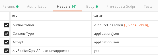 vRealize Operations Tenant App 2.0 for vCloud Director - API Call Headers