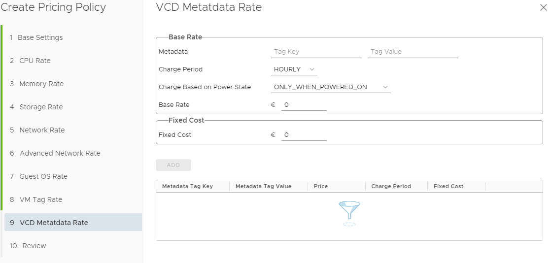 vRealize Operations Tenant App 2.0 for vCloud Director - Pricing Options - vCD MetaData Rate