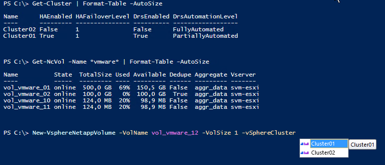 Create VMware vSphere NetApp NFS Volume - PowerShell Dynamic Parameters with Dynamic ValidateSet