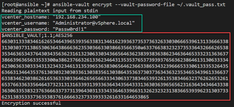 Ansible Development Setup - Ansible-Vault encrypt