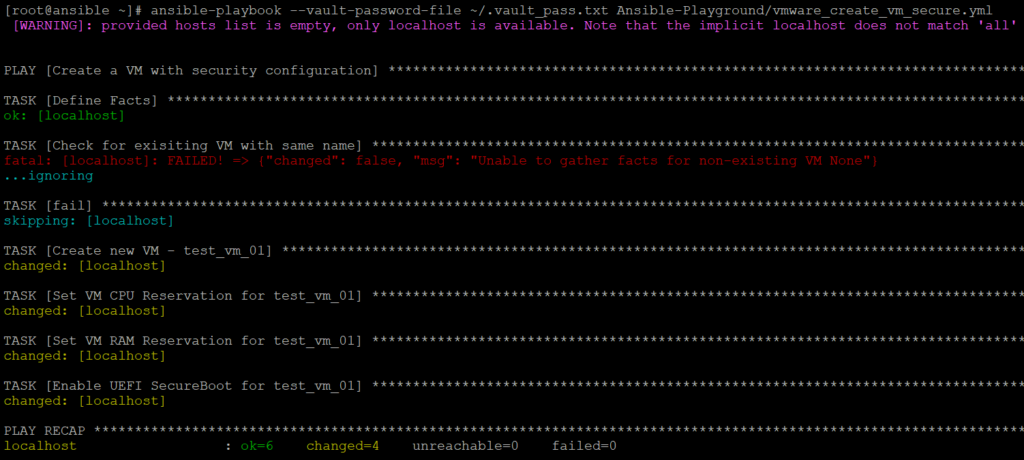 vSphere VM Security Configuration with Ansible