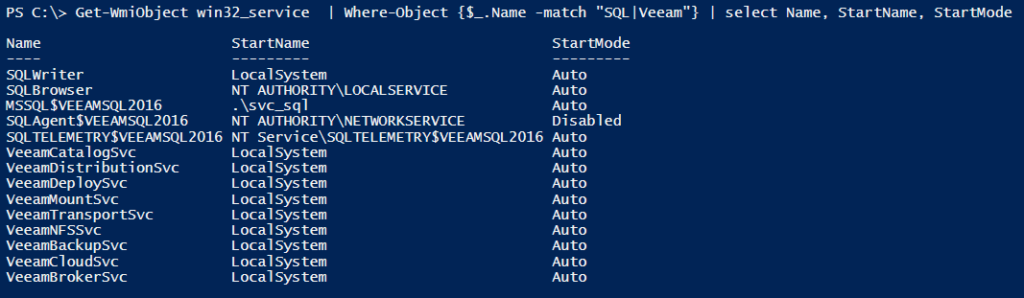 Veeam unattended installation with Ansible - Services