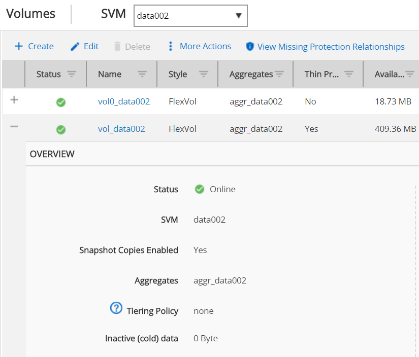 NetApp NFS Export with Ansible - Volumes