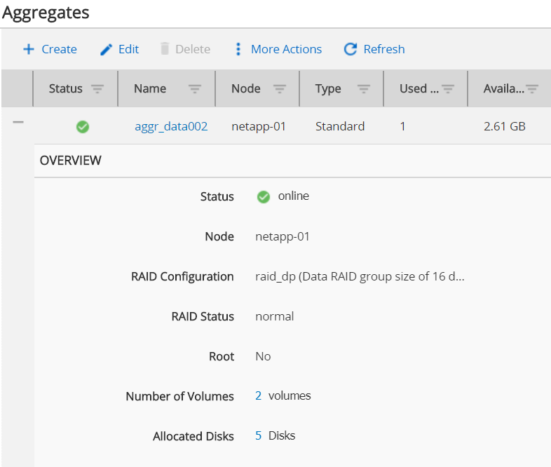 NetApp NFS Export with Ansible - New Aggregate