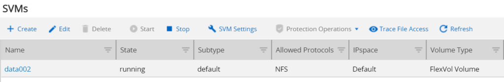 NetApp NFS Export with Ansible - New SVM