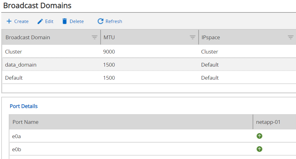 NetApp NFS Export with Ansible - Broadcast Domains