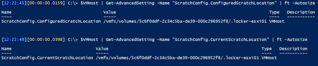 Set persistent scratch location with PowerCLI - current scratch config via PowerCLI