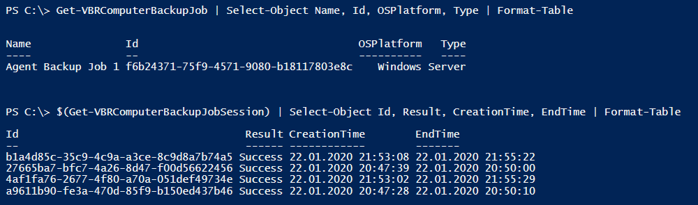 PRTG Veeam Sensor - Retrospective - v10 Endpoint Cmdlets