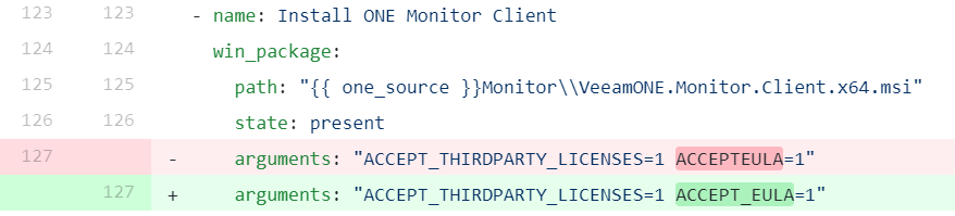 Veeam Availability Suite 10 unattended installation - Veeam ONE Parameter