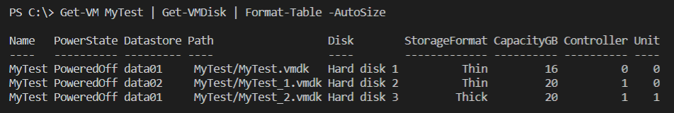 PowerCLI VM Disk Report