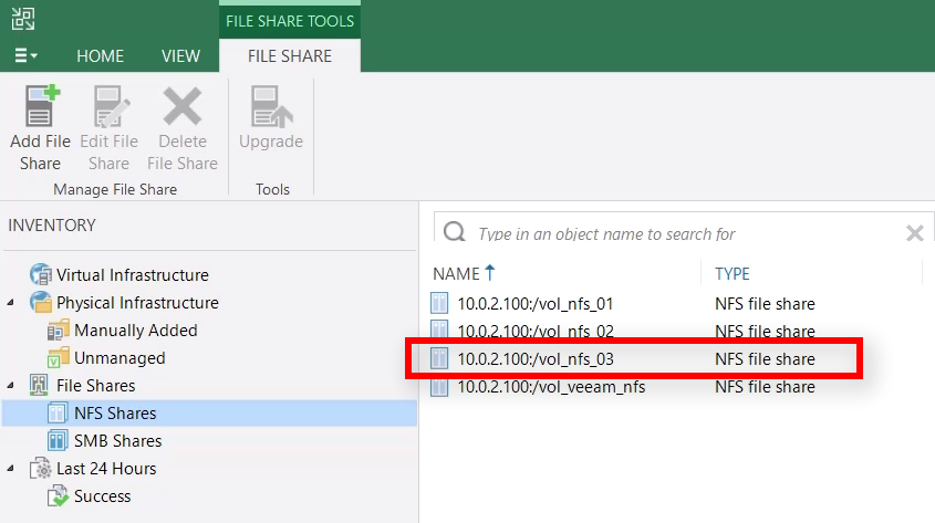 Protect new NetApp NFS Exports with Veeam - New Veeam NAS Server