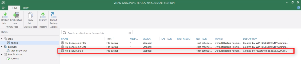 Protect new NetApp NFS Exports with Veeam - New Veeam NAS Backup Job