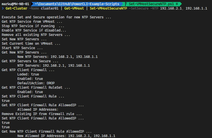 NTP Security Configuration with PowerCLI