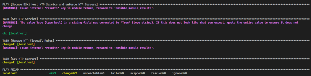 NTP Security Configuration with Ansible