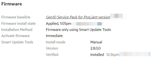 HPE Smart Update Tools Install Mode - HPE OneView