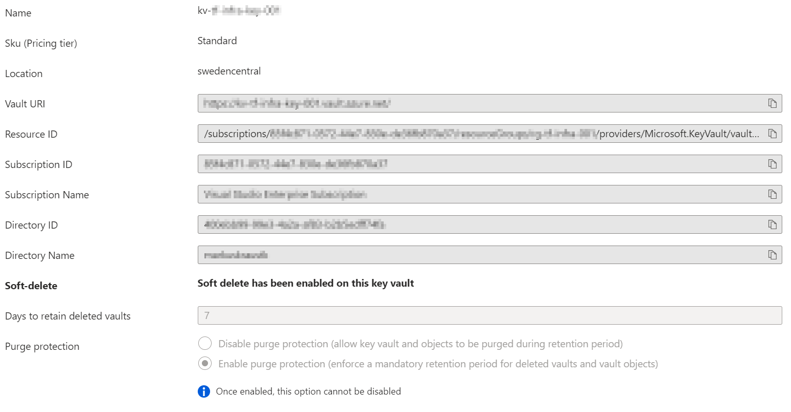 Azure Key Vault - Soft Delete and Purge Protection