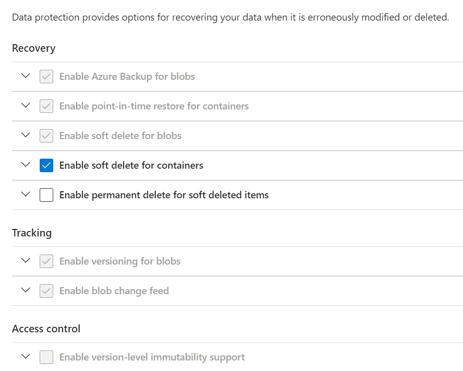 Azure Storage Account - Data Protection